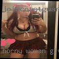 Horny woman giving there